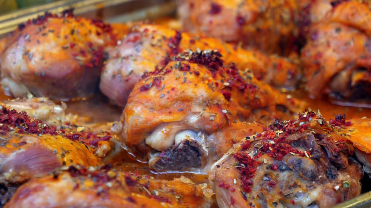 platos de pollo asado