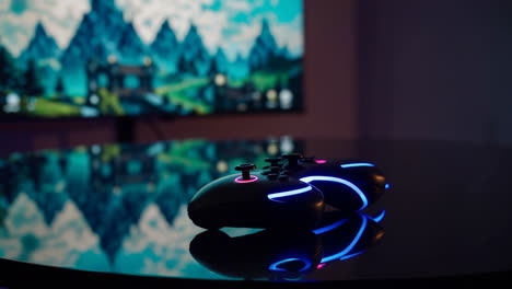 gaming controller on table