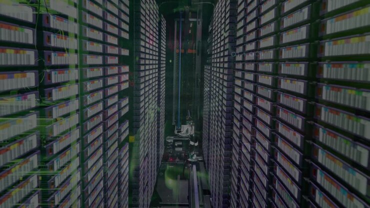 Animation of data processing and computer servers