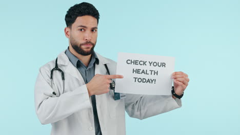 Publicidad,-Afiche-Y-Médico-Hombre-Con-Atención-Médica.