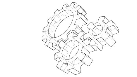 gear wheels rotating. seamless loop