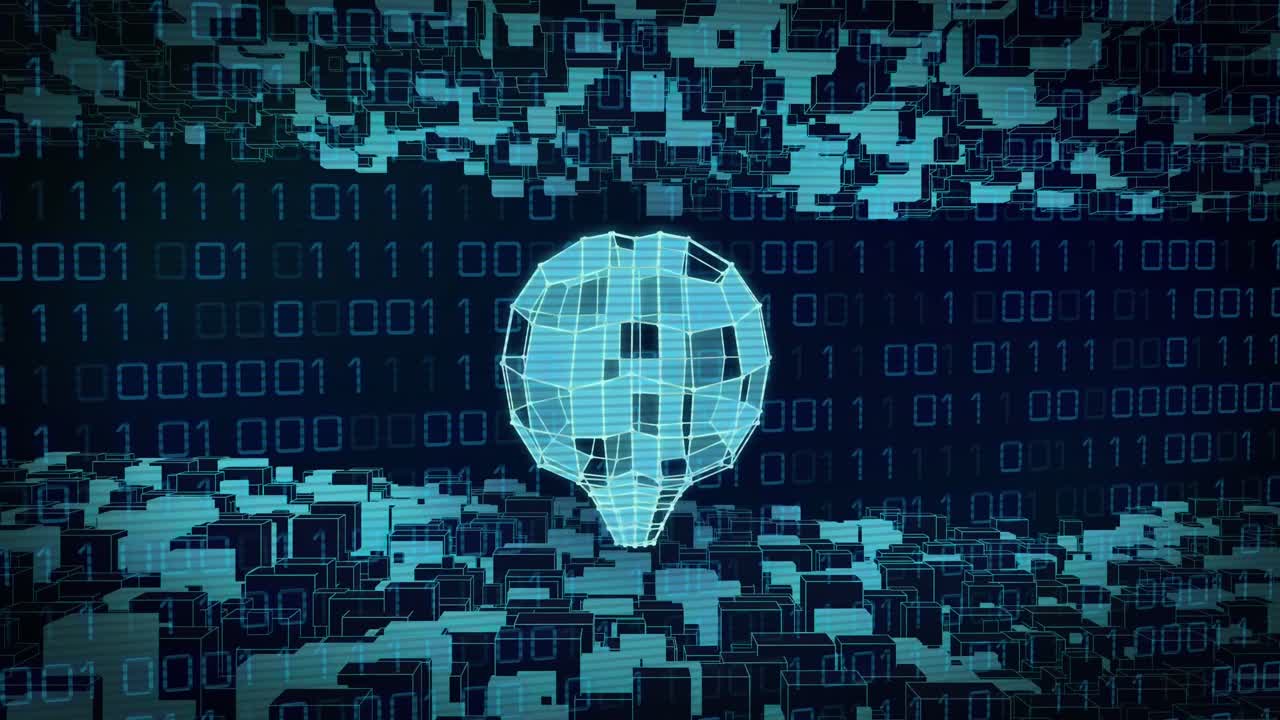 animación del cerebro humano con conexiones a través del procesamiento de datos