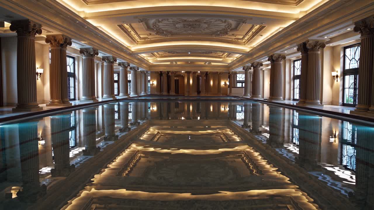 Grand Indoor Pool in a Luxury Hotel