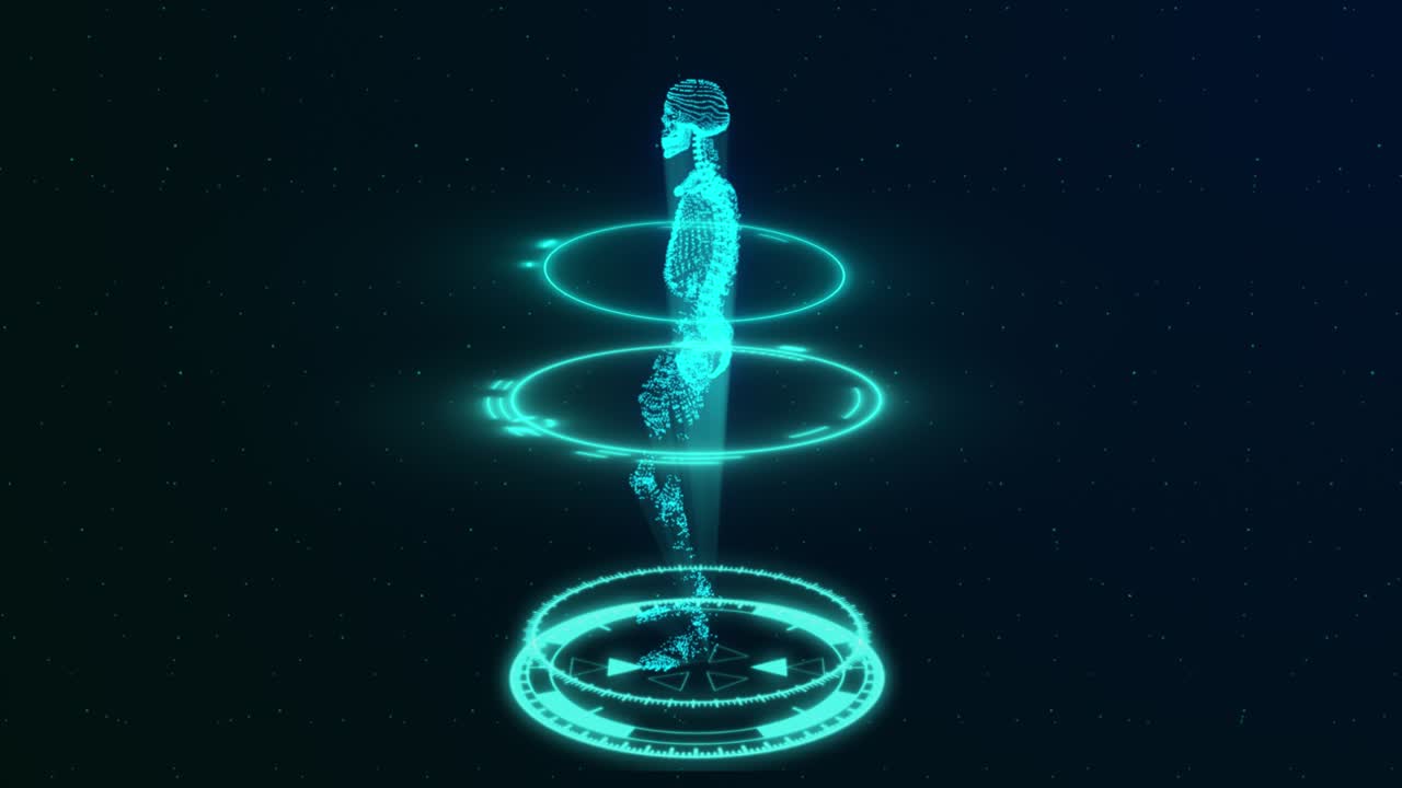 기술의 배경에 있는 골격의 는 3d 모델, 파란색, 3d 애니메이션