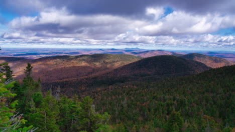 timelapse on top of mountain in autumn