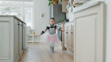 Kid,-energy-and-ballet-with-dance-in-tutu