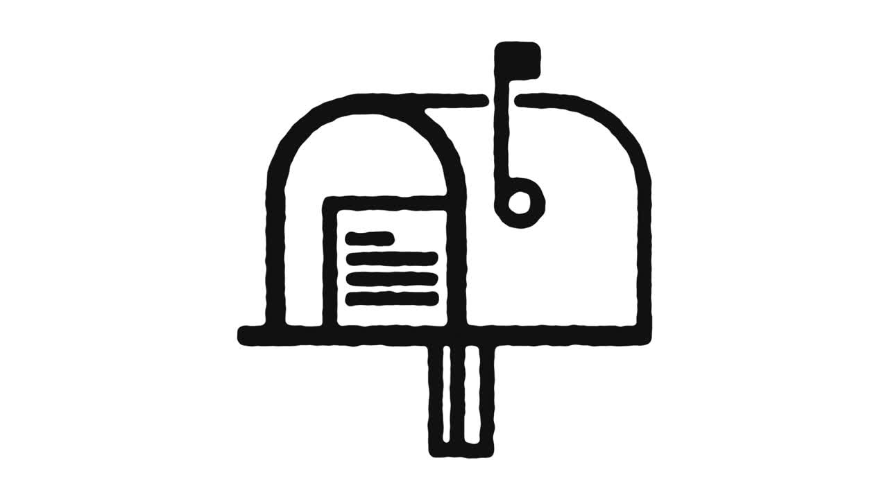 메일박스 아이콘 애니메이션 영상 및 알파 채널