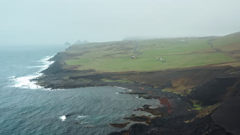 Dramatic-Aerial-Drone-shot-over-Icelandic-Coastline