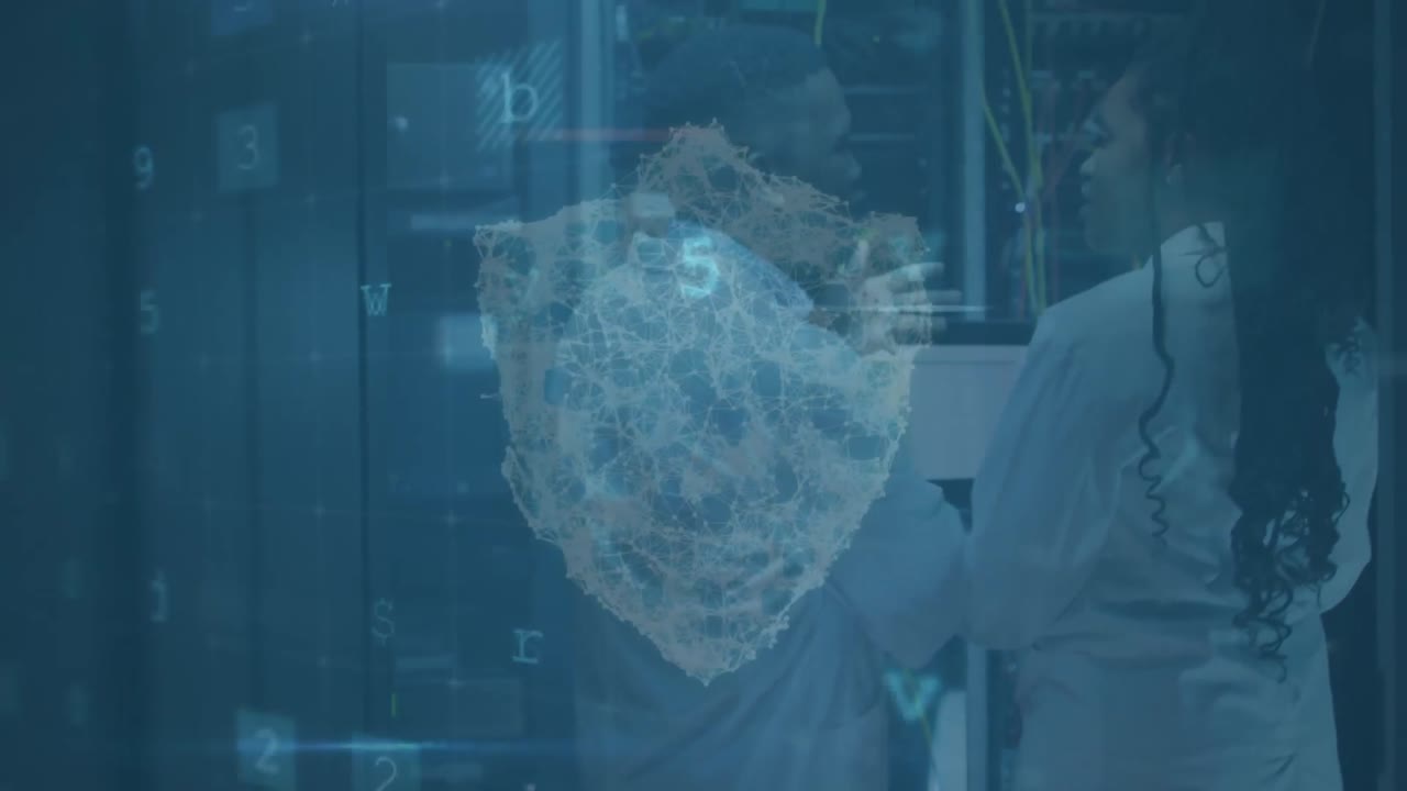 Animation of data processing over diverse workers in server room