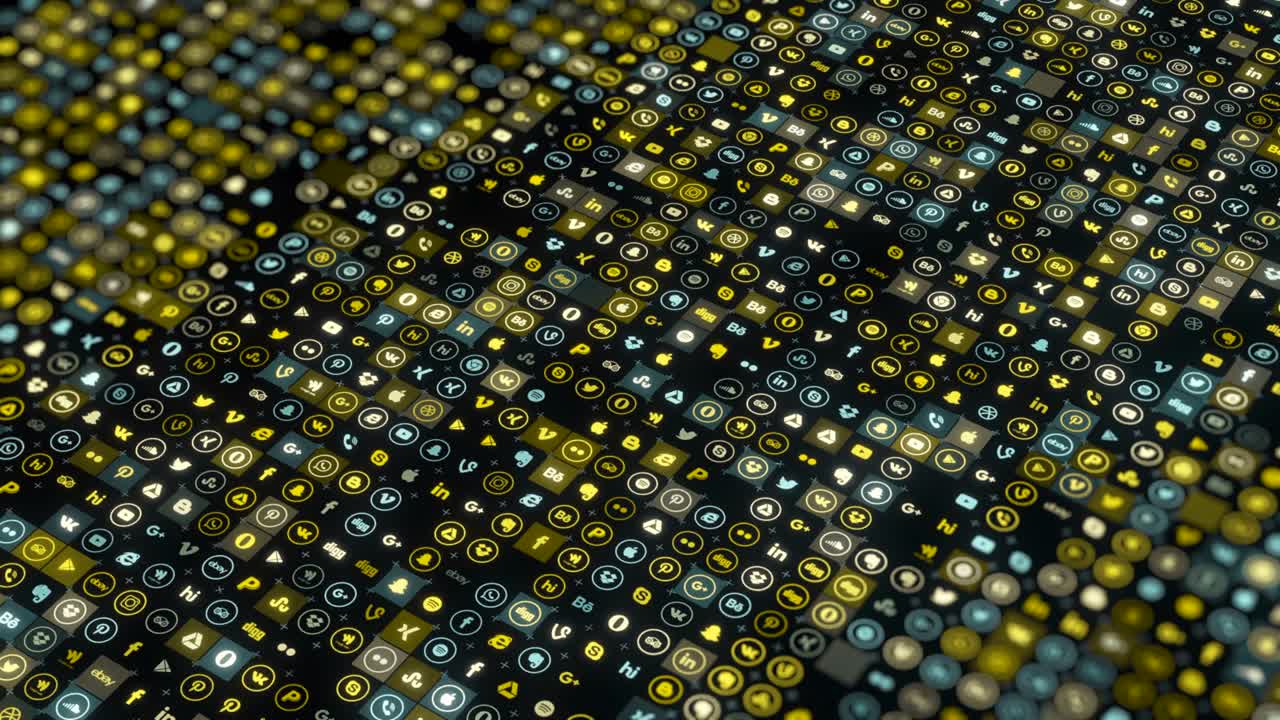 patrón de íconos abstractos de las redes sociales