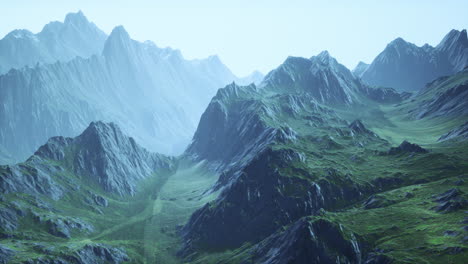 fog in the mountains of norway