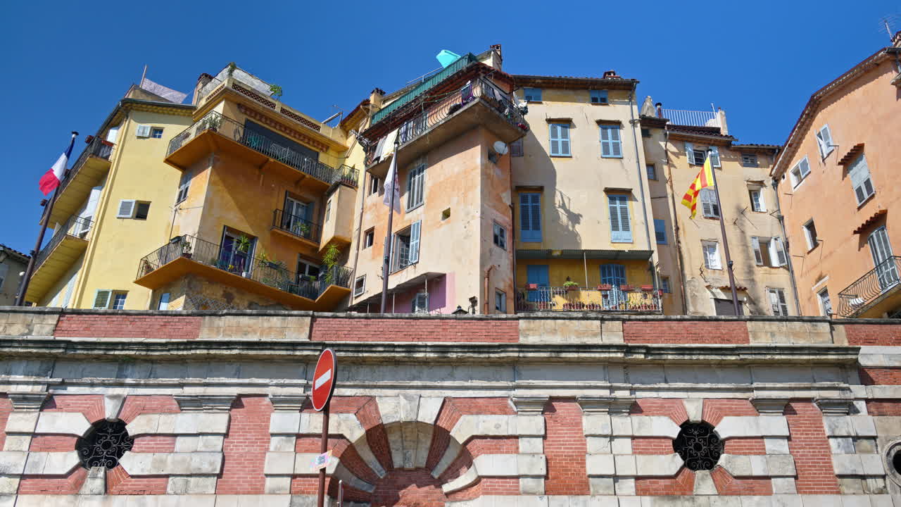 View of the old buildings in Grasse, France