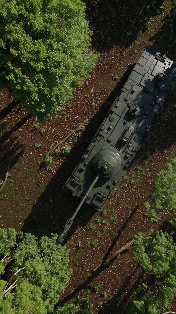 Carro armato in una foresta