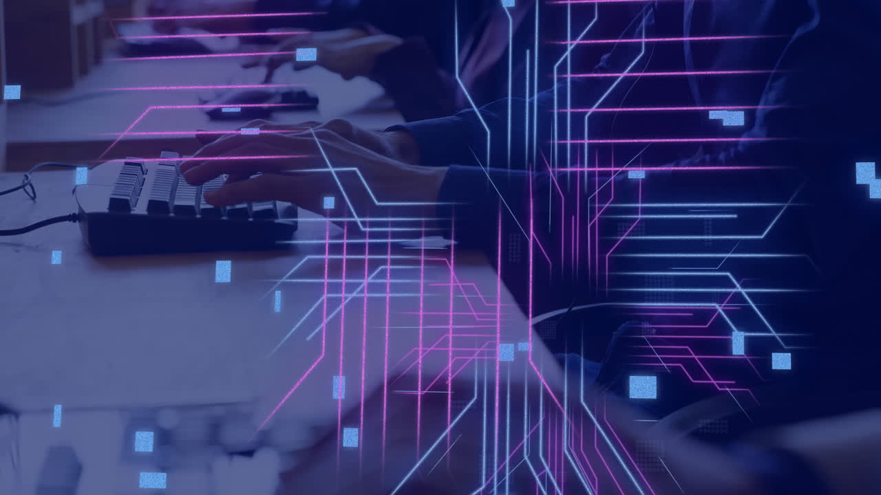 escribir en el teclado, entregar datos digitales y codificar animación