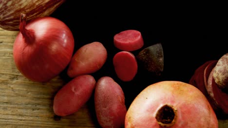 Various-vegetable-on-concrete-board-4k