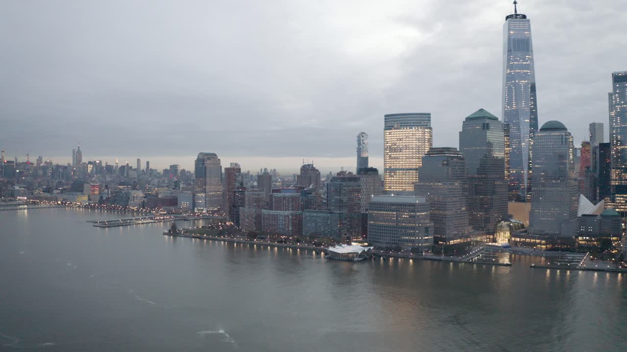 맨하탄의 공중 영상