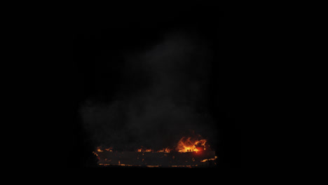 efecto visual de fuego y humo
