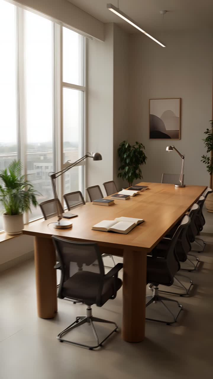 Interni Estetici di Spazio Coworking Moderno 4K