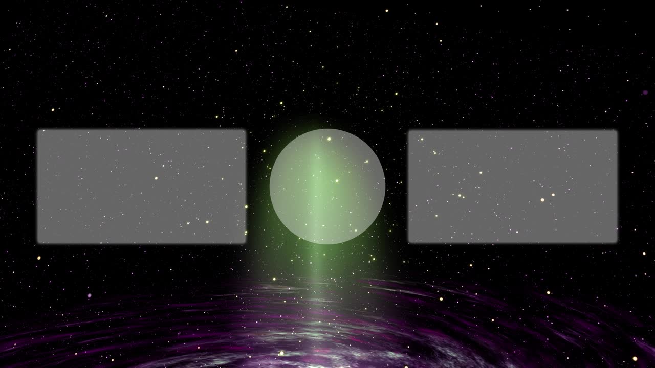 Galaxy universe end card ending screen motion graphics