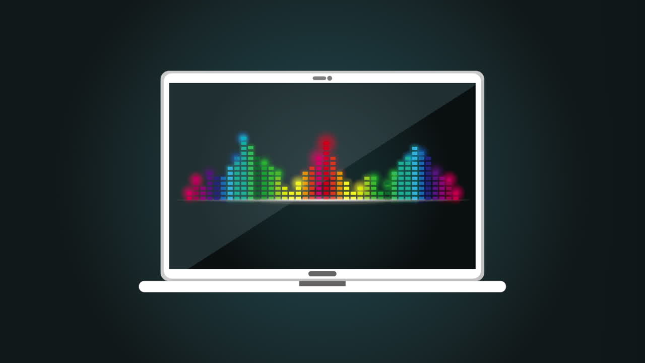 diseño de iconos de audio, animación de video