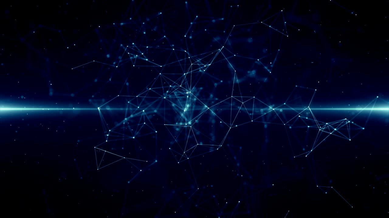 plexus abstracto de red títulos de tecnología ciencia de fondo bucle