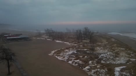 A-Sunset-over-Lake-Michigan-in-Winter