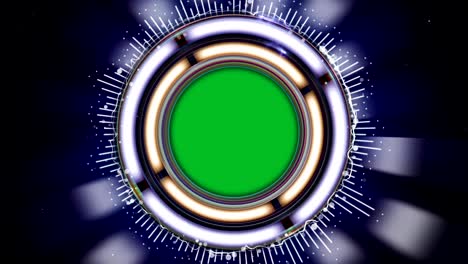 animación de espectro de hud todavía con pantalla verde, concepto de tecnología abstracta, alcance de francotirador, renderización, fondo, bucle