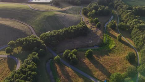 aerial view of a scenic park landscape