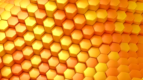 los hexágonos formaron una onda