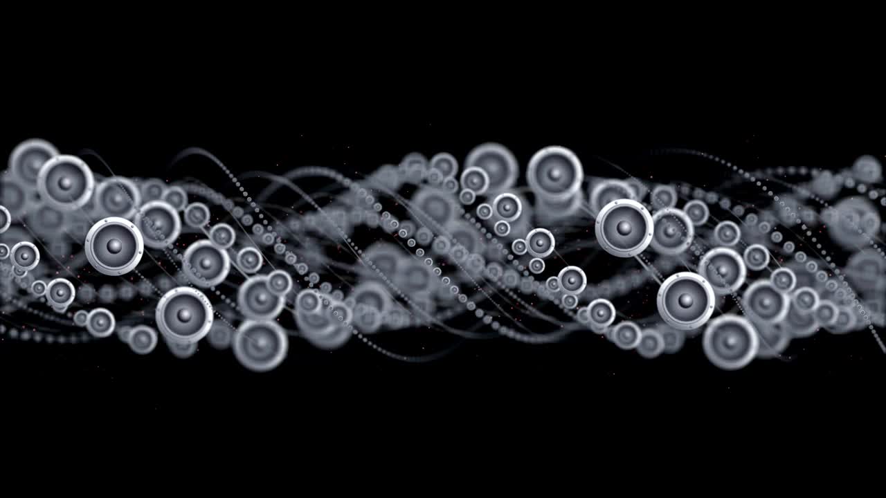 altavoces de música animación, renderización, fondo, bucle