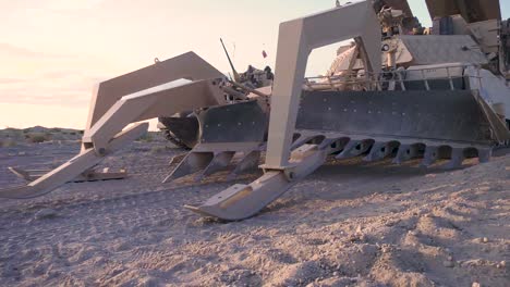 116th brigade engineer battalions m1150 assault breacher vehicle prepares to sweep a battlefield of improvised explosive devices