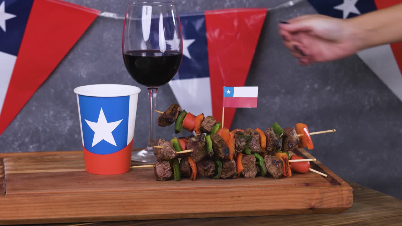 Chile Fiestas Patrias Chilean Flag Anniversary national day anticuchos wine