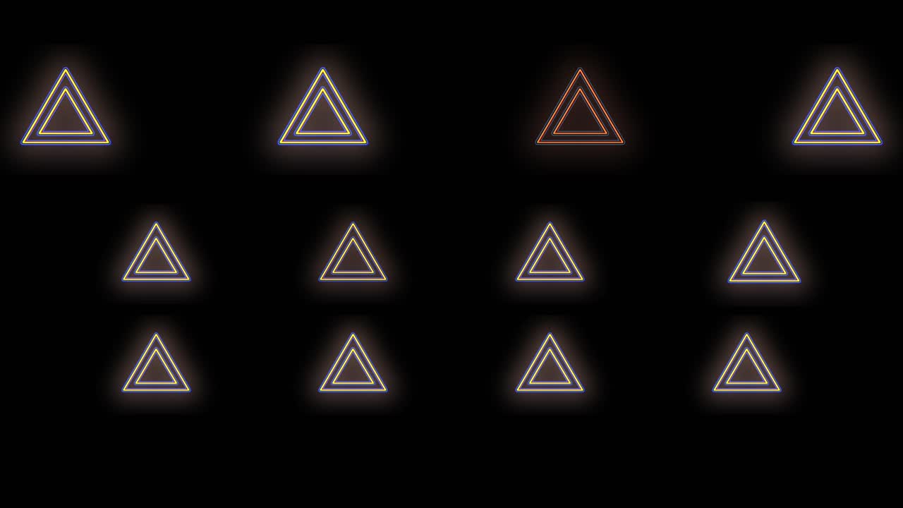 patrón geométrico de triángulos azul y amarillo neón