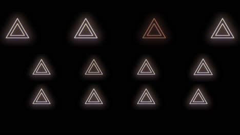 Neon blue and yellow triangles geometric pattern