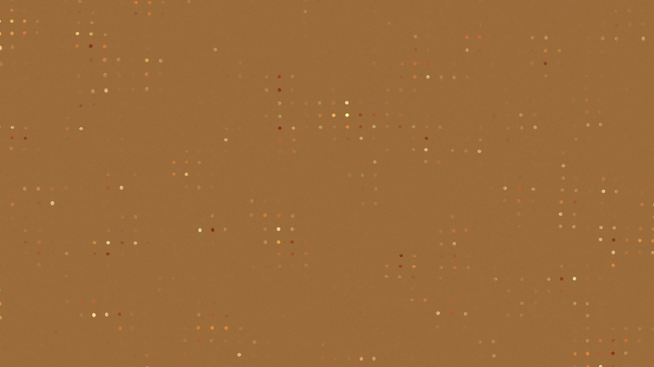 Sfondo astratto con puntini colorati sparsi su una superficie marrone. Ideale per progetti creativi che necessitano di uno sfondo testurizzato e minimalista