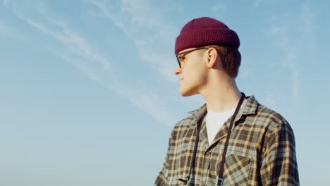 young man outdoors