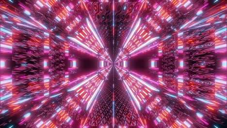 corredor de túnel de ciencia ficción con textura abstracta con luces interminables ilustración 3d en vivo papel tapiz fondo de movimiento stock vj bucle