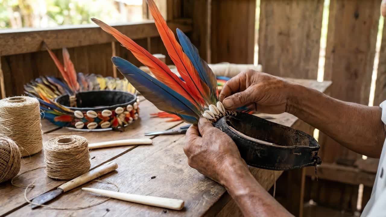 Crafting Traditional Feather Headdresses: An Indigenous Art Form