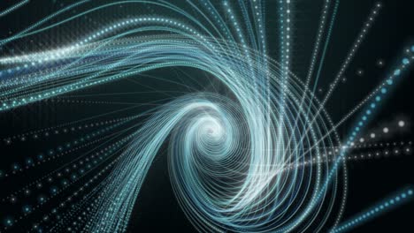animación futurista con objeto de onda de rayas de partículas en cámara lenta, 4096x2304 bucle 4k