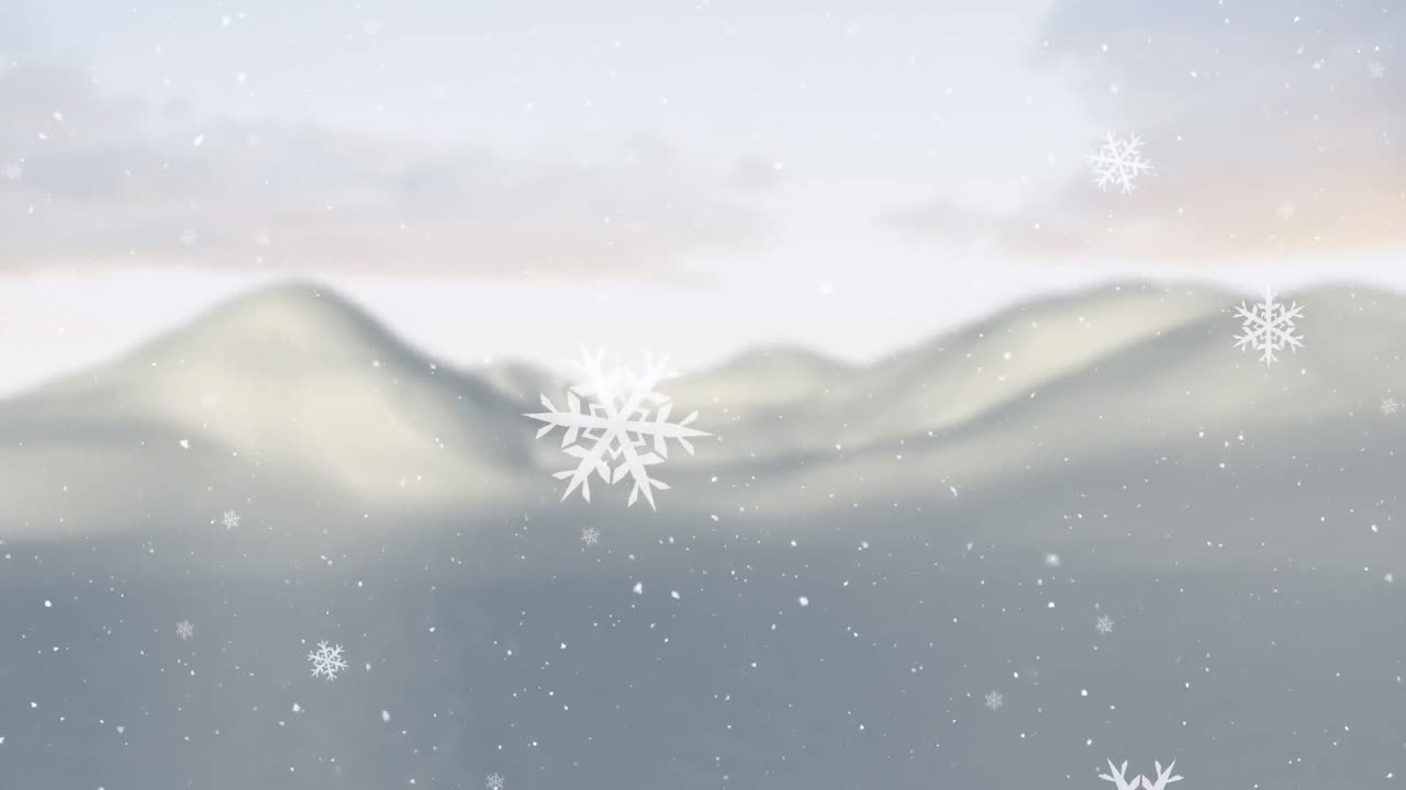 크리스마스 겨울 풍경 배경 에 내리는 눈 의 애니메이션