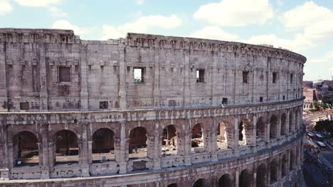 rome, italy. aerial view on the coliseum