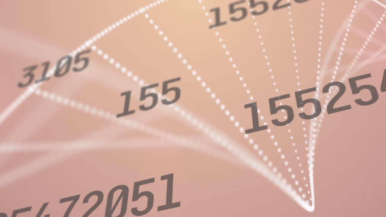 분홍색 배경에 과학 데이터 처리의 애니메이션