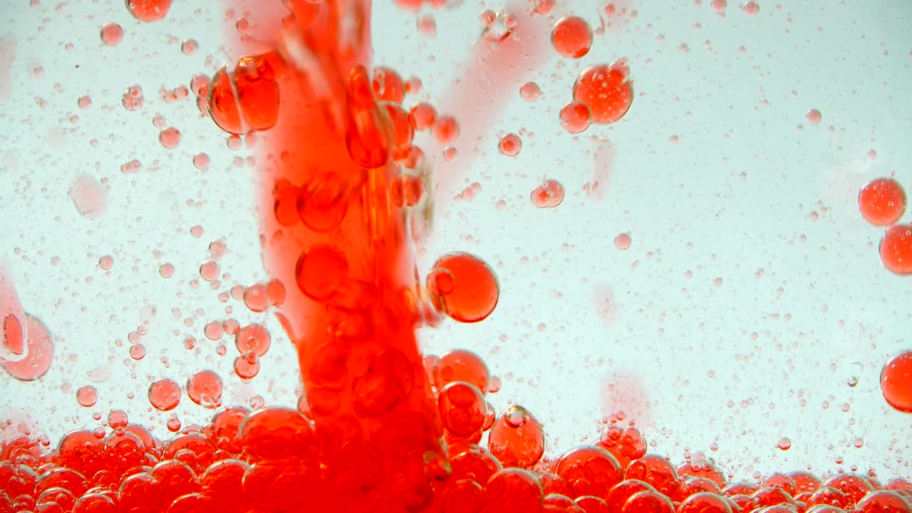 배경 거품에서 거품의 움직임.