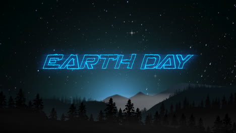 celebrate earth's beauty with neon blue earth day