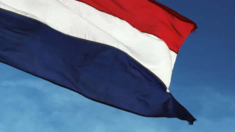 dutch flag waving in slowmotion