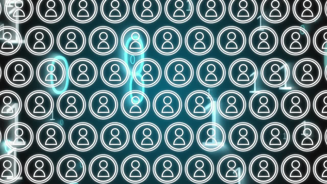 소셜 미디어 연결과 바이너리 코드