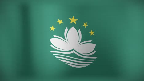 Animación-De-La-Bandera-Nacional-De-Macao-Ondeando.