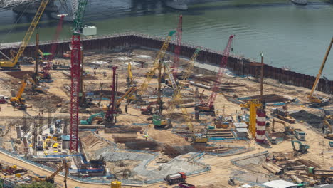 timelapse of skyscraper tower being built in kuala lumpur