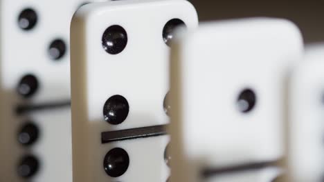 close up shot of dominoes falling