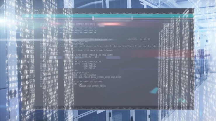 Animation of data processing over computer servers